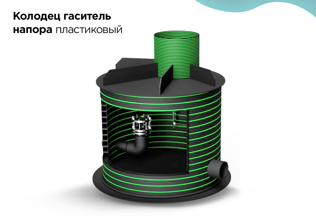 колодец гаситель напора канализационный 